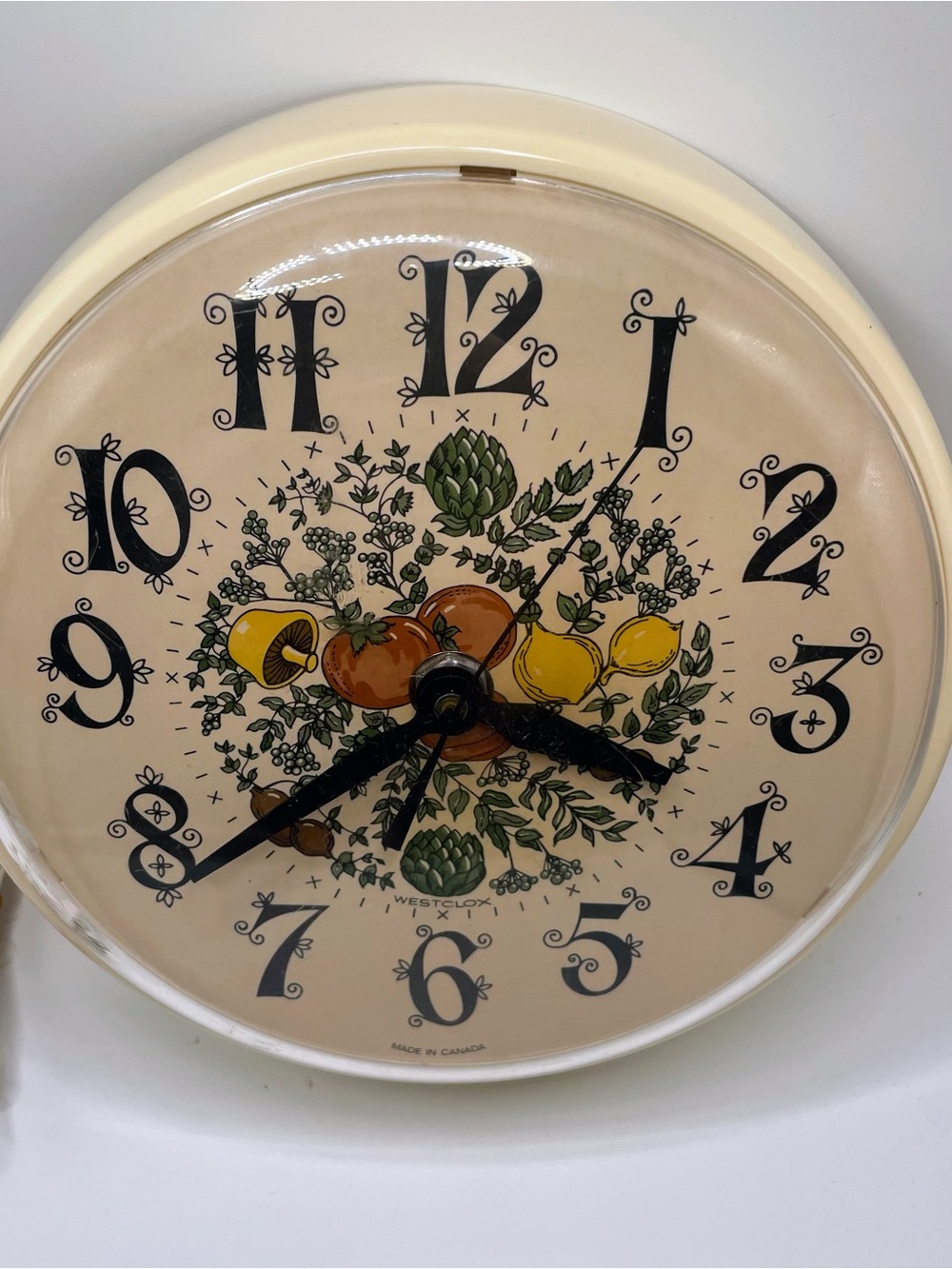 Harvest Westclox Herbs&Spices Electric Wall Clock Made In Canada-see Photos